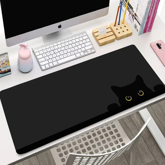 Kawaii Black Kitten Mousepad
