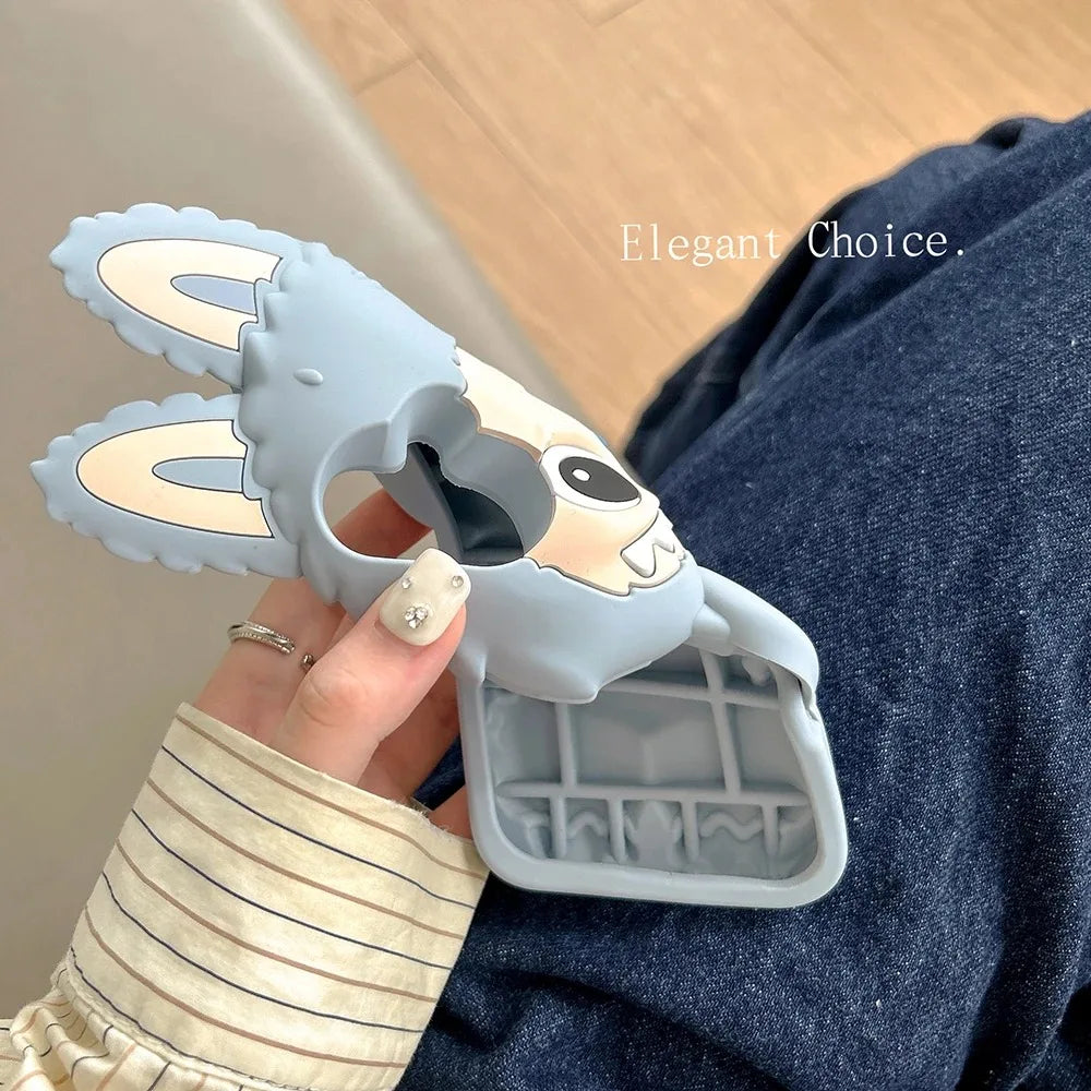 WOGESHISB Kawaii 3D Monster Rabbit iPhone Case