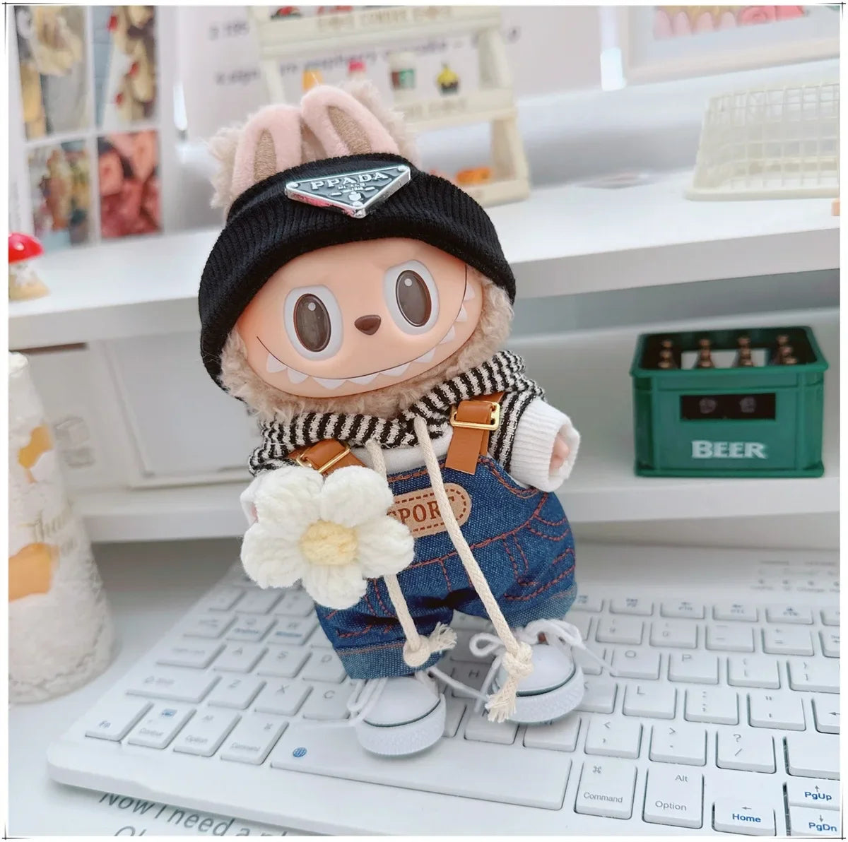 Labubu Denim Hoodie Outfit Set