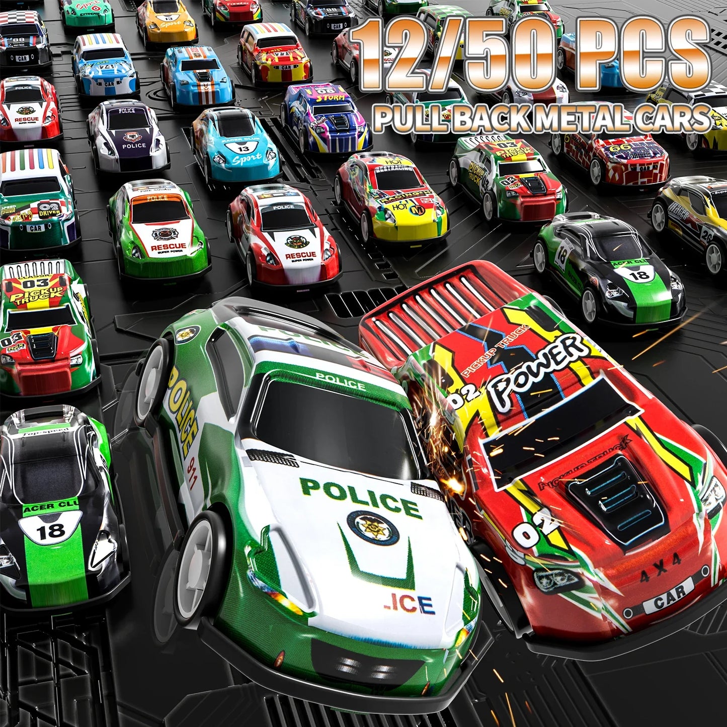 Pull Back Cars Toy Set