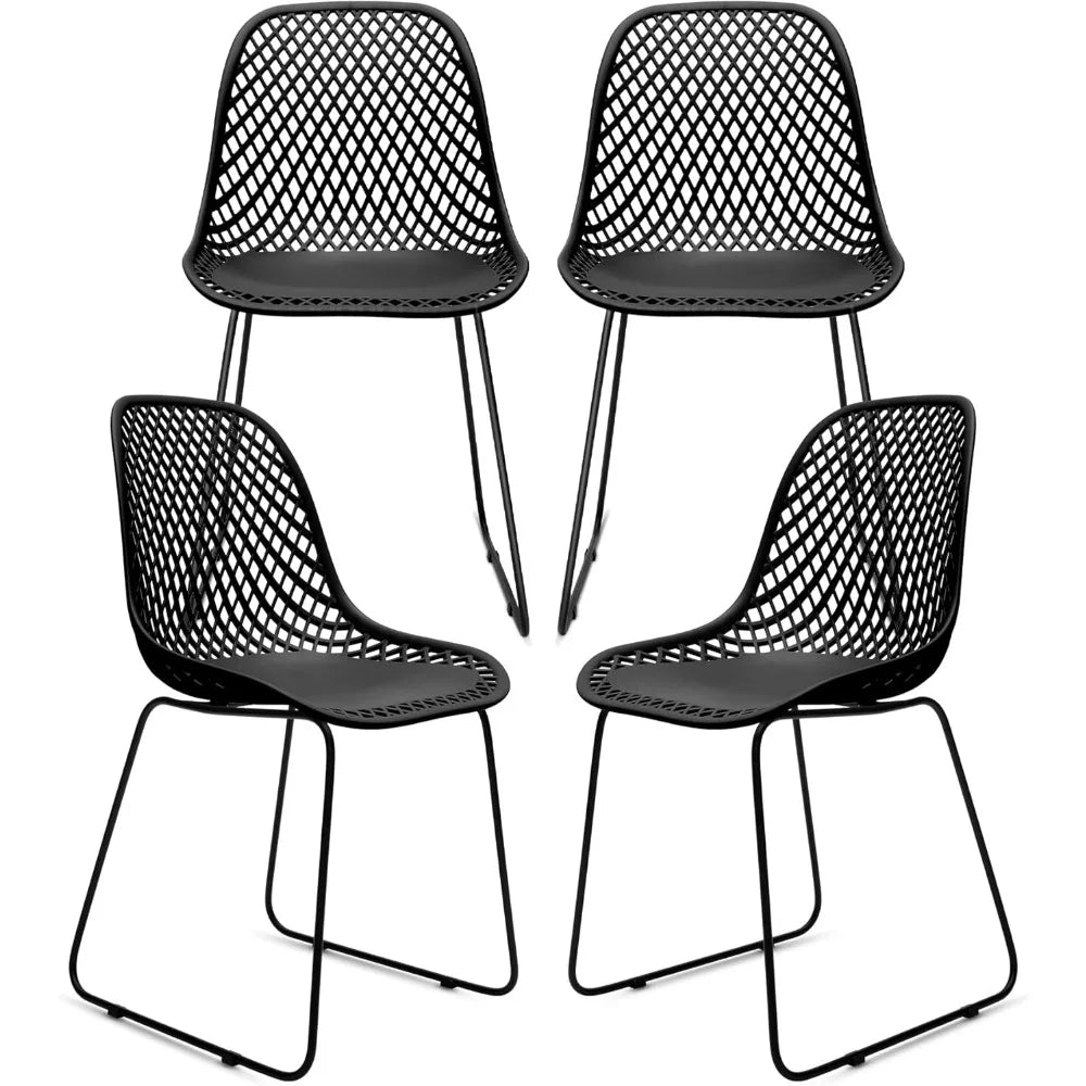 Modern Armless Shell Chair Set