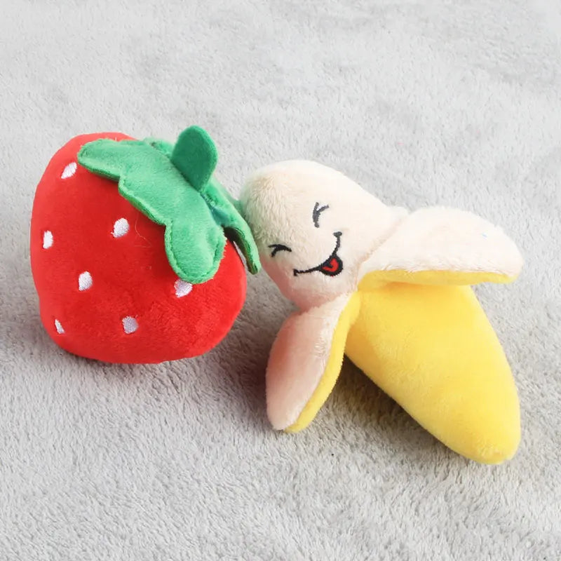Cute Fruit Squeaky Dog Toy