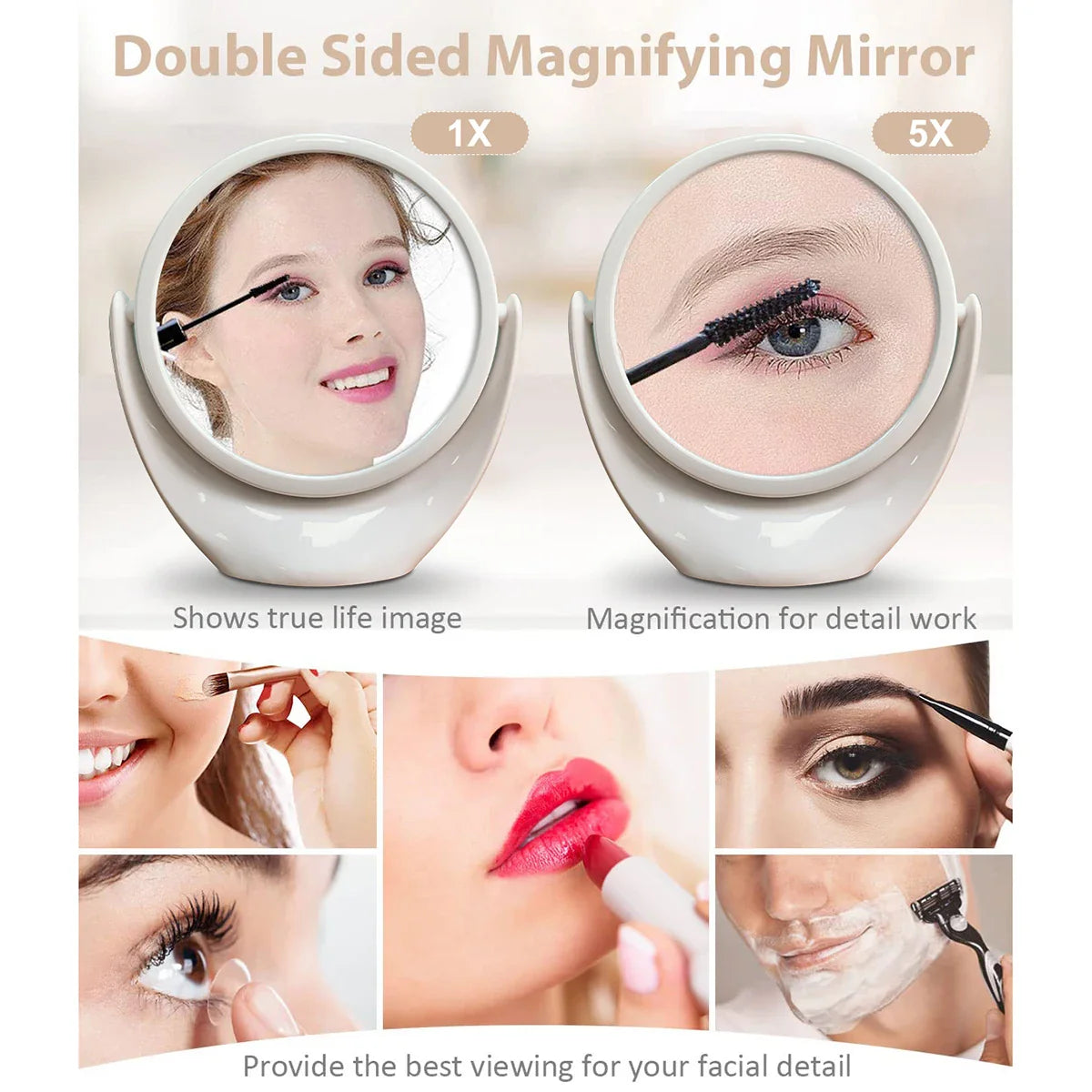 Double-Sided Swivel Vanity Mirror