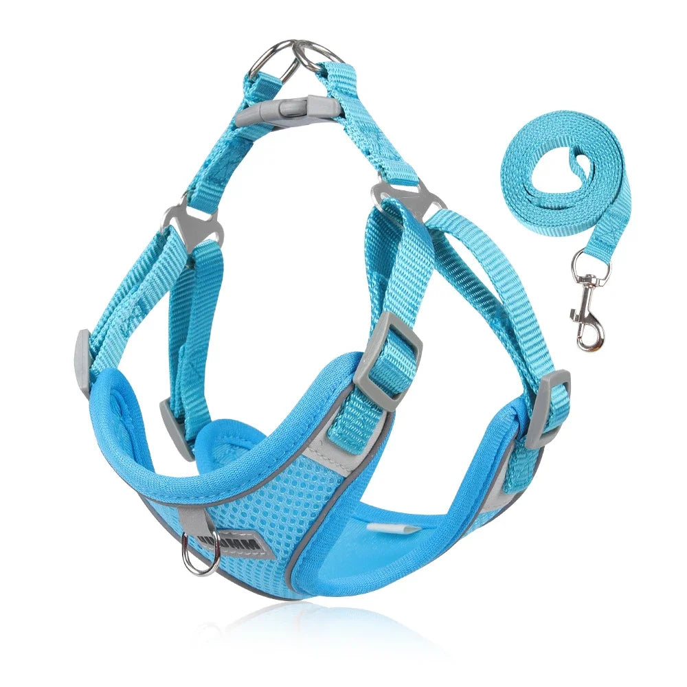 Reflective Pet Harness Leash Set