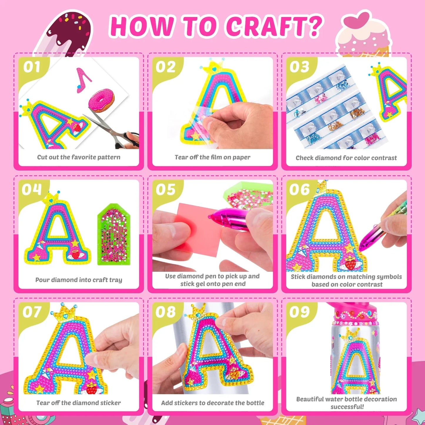 Children DIY Arts Water Bottle