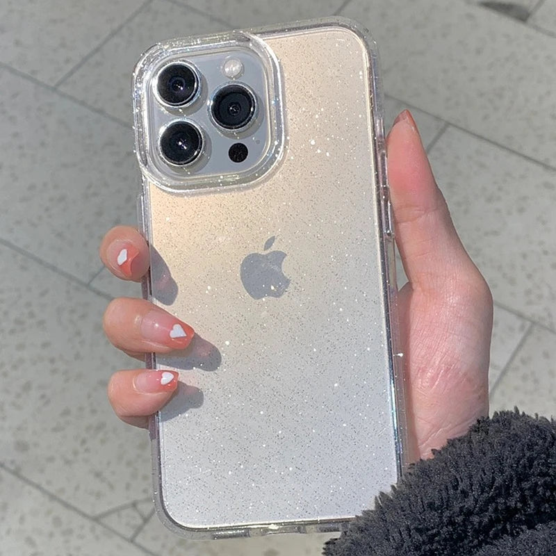 Luxury Clear Glitter iPhone Case