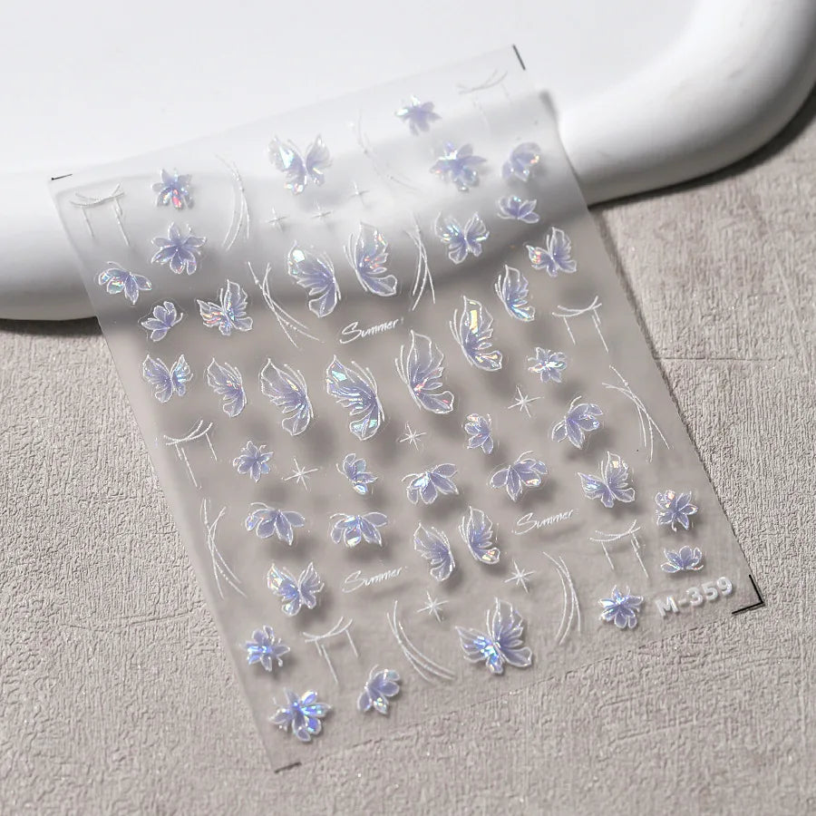 5D Spider Web Nail Sticker