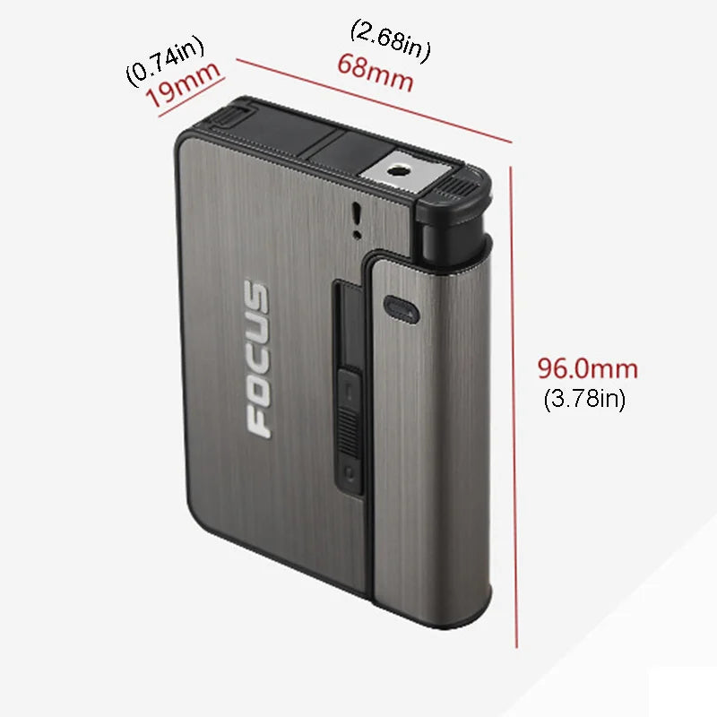 Portable Automatic Metal Cigarette Case