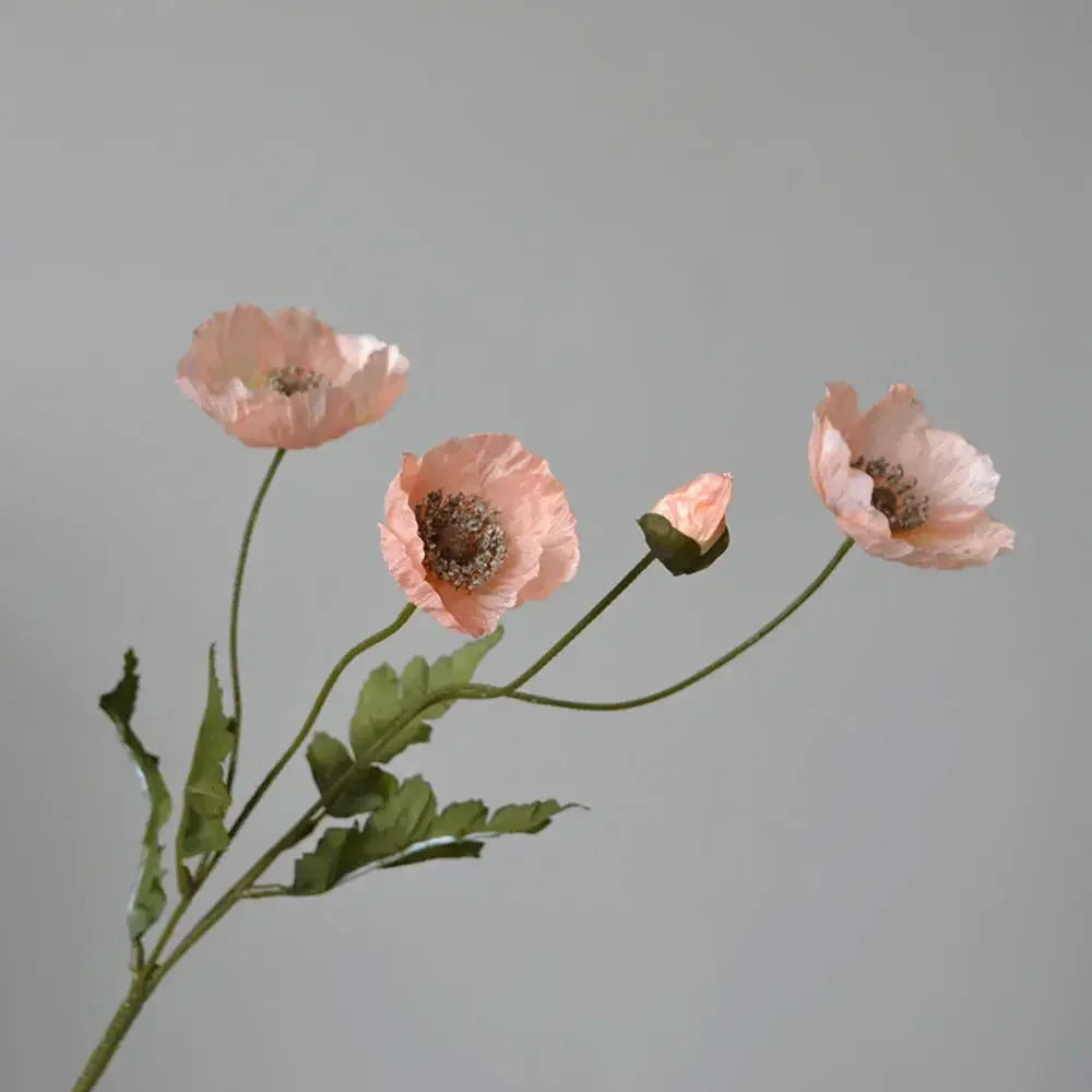 Silk Poppy Flower Stem