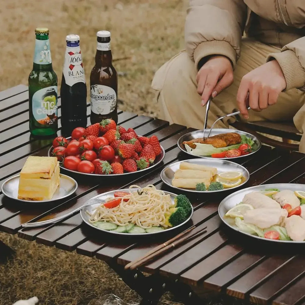 Stainless Steel Camping Plates