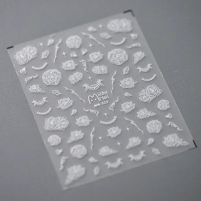 5D Spider Web Nail Sticker