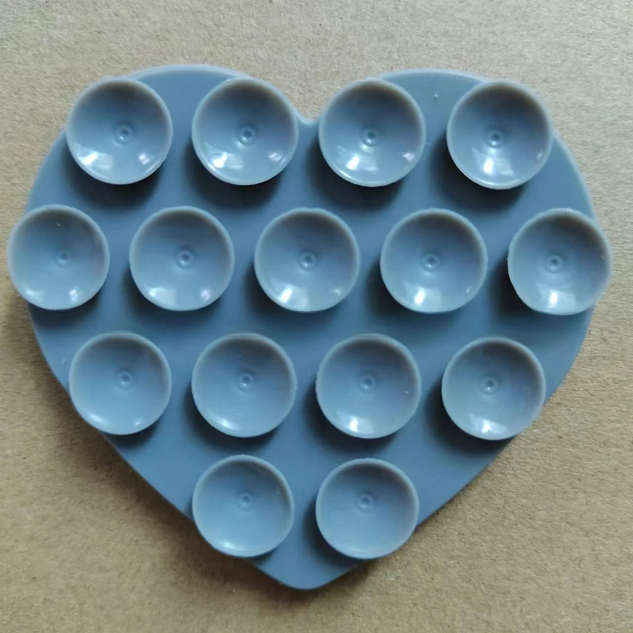 Heart Shaped Silicone Suction Sticker