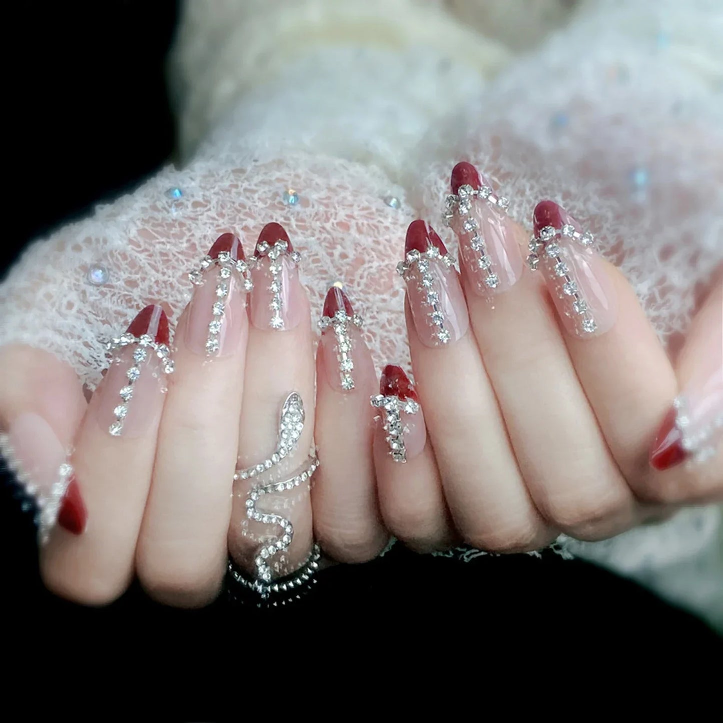 24Pcs Cute Bow Press-On Nails