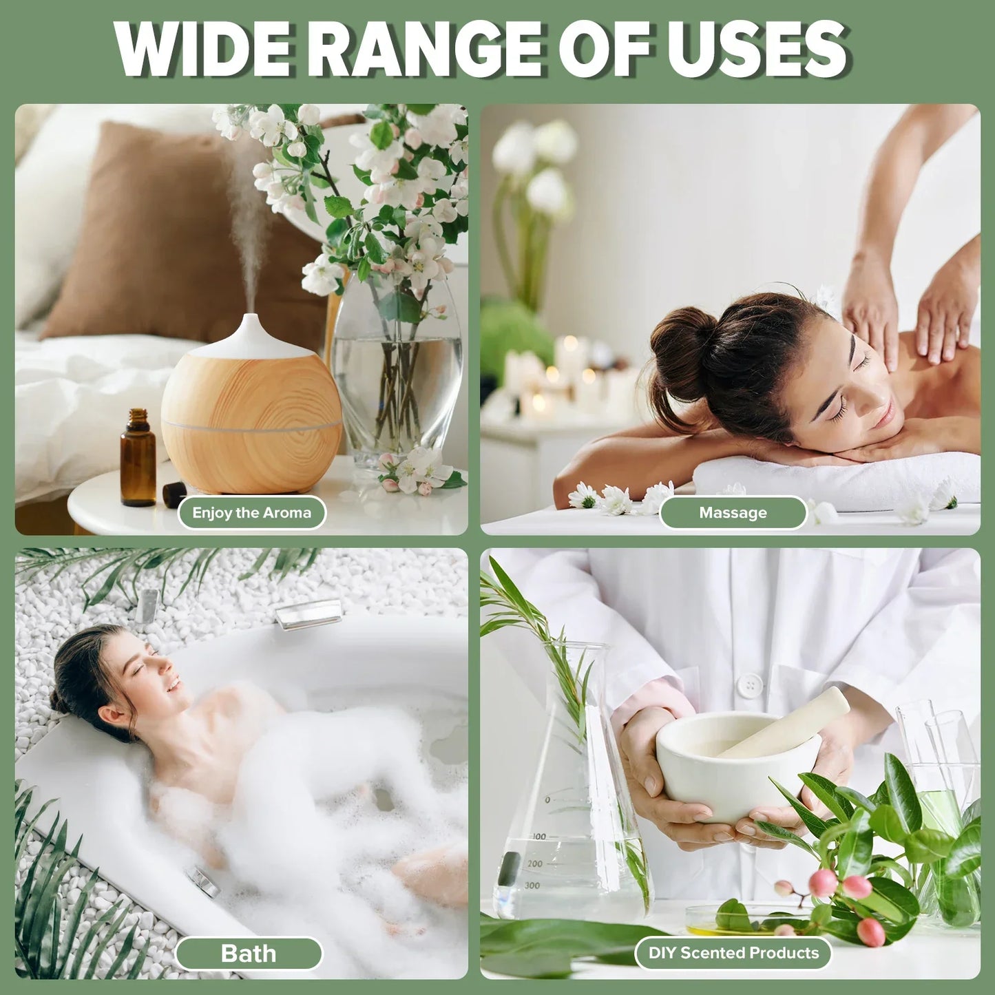 Unisex 10ml Pure Fruit & Flower Fragrance Oil