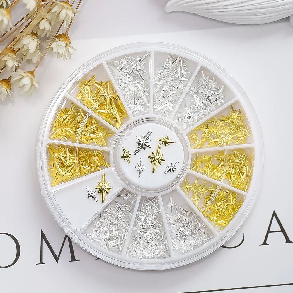 Gold Silver Starlight Nail Rhinestones
