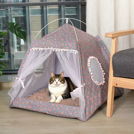 booteely Cat & Dog Flower Tent