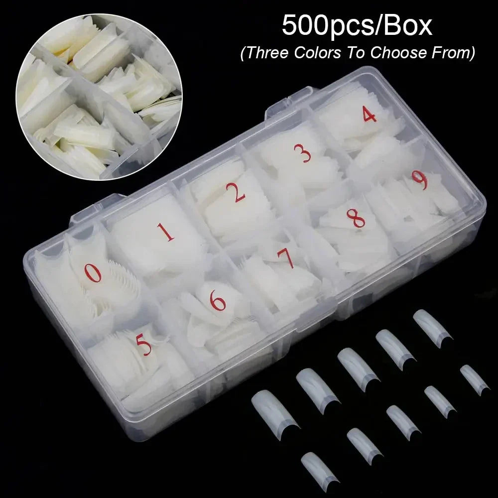 500Pcs Full Cover Nail Tips