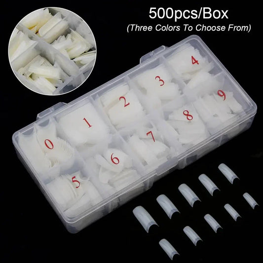 500Pcs Full Cover Nail Tips