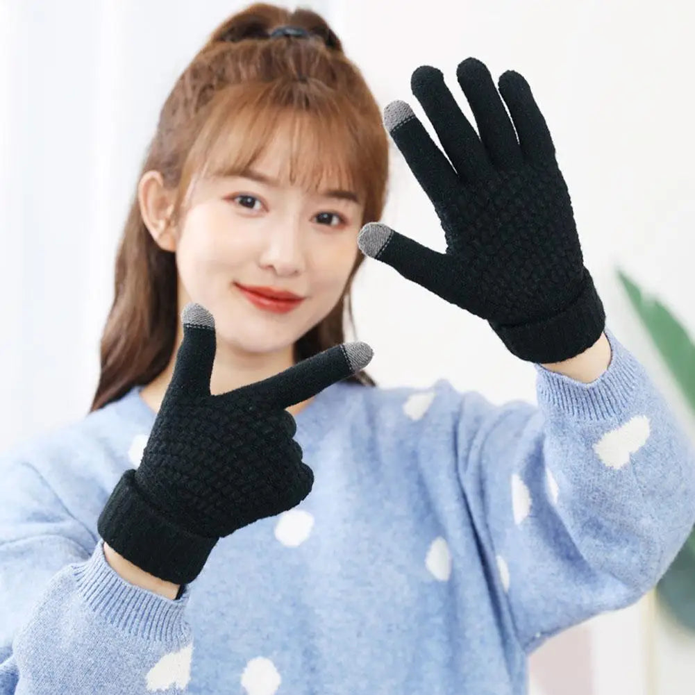 Unisex Knit Touchscreen Gloves