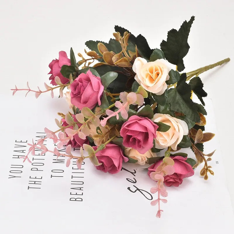 Artificial Rose Flowers 12 Heads