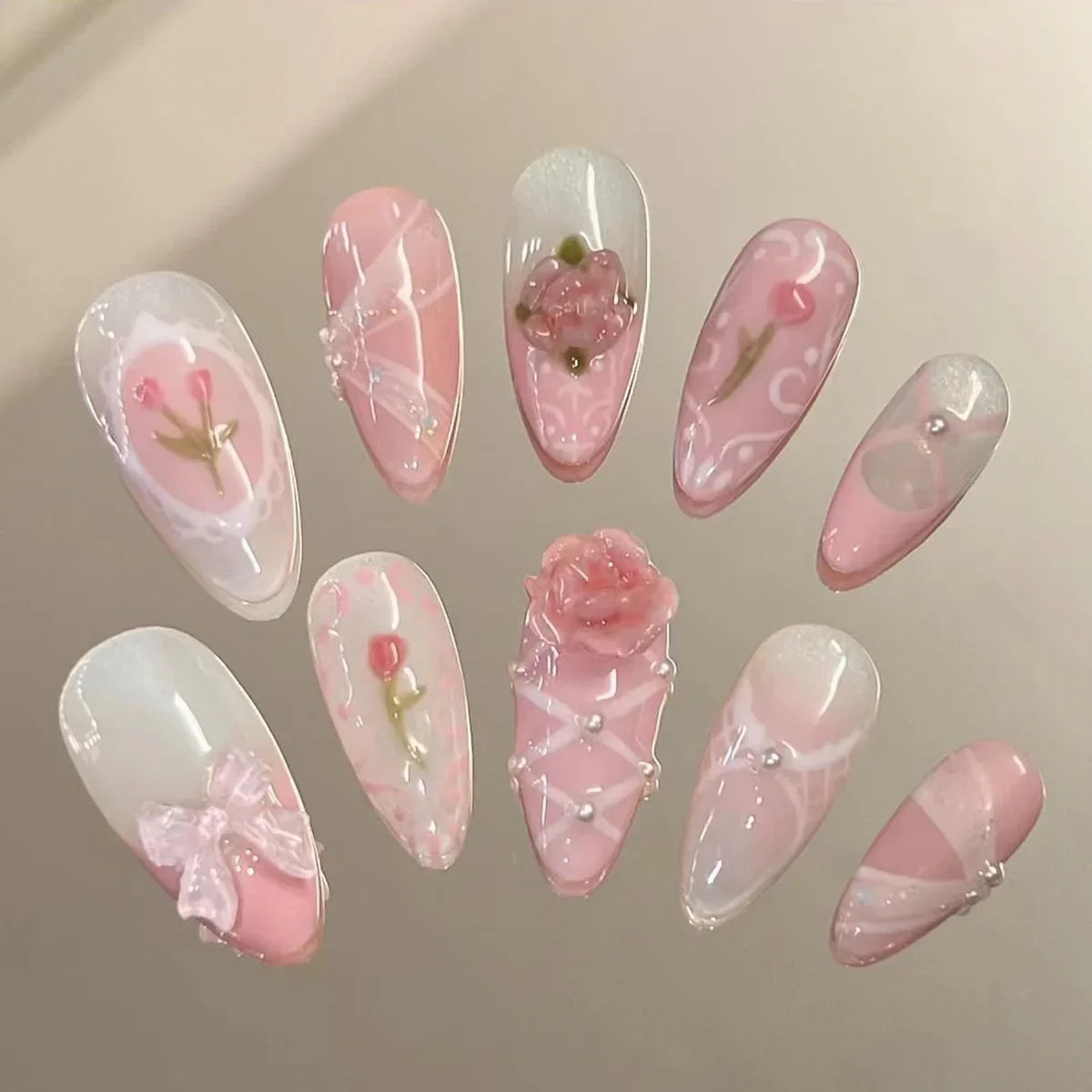 24Pcs Sweet Press-On Nail Set