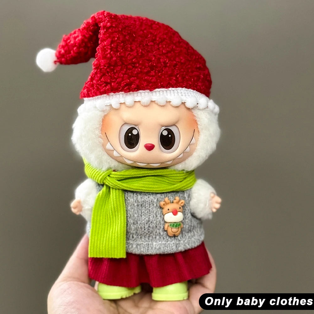 Labubu Plush Christmas Outfit Set