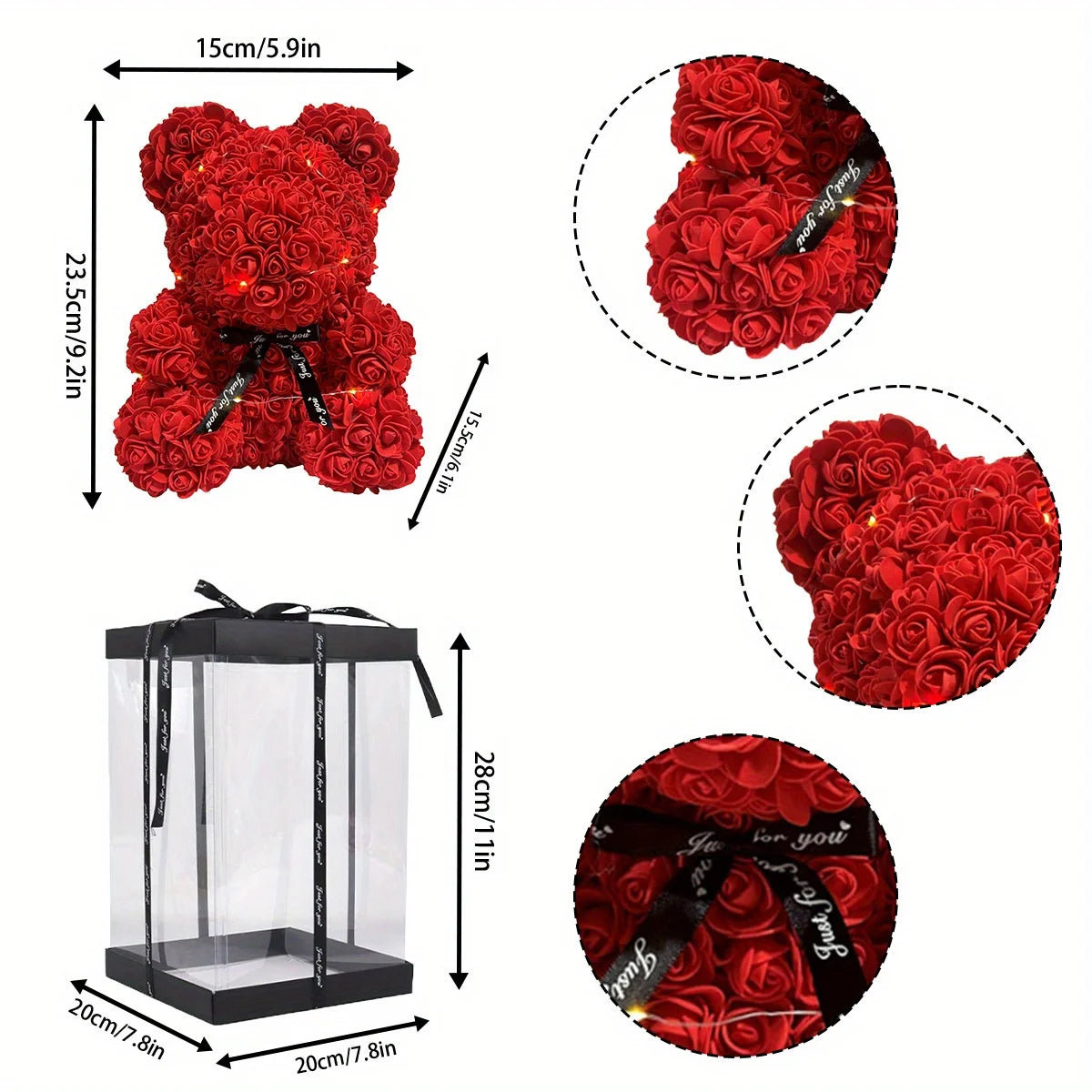 Eternal Rose Teddy Bear Gift