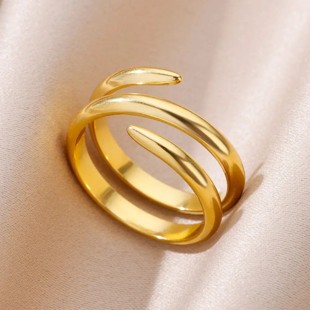 HPTOTMG 316L Gold Stainless Ring