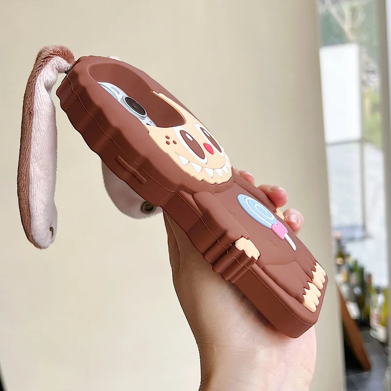 3D Plush Ear Pulling iPhone Case