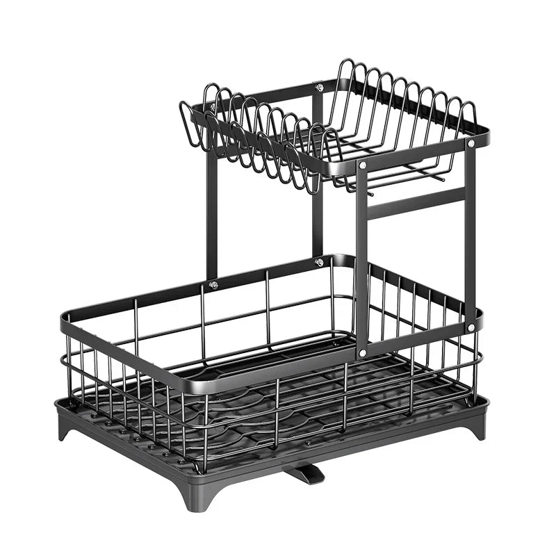Adjustable Tier Dish Drying Rack