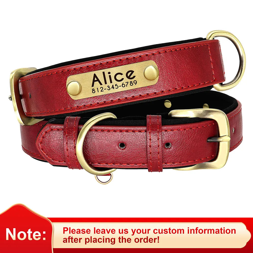 Custom PU Leather Dog Collar