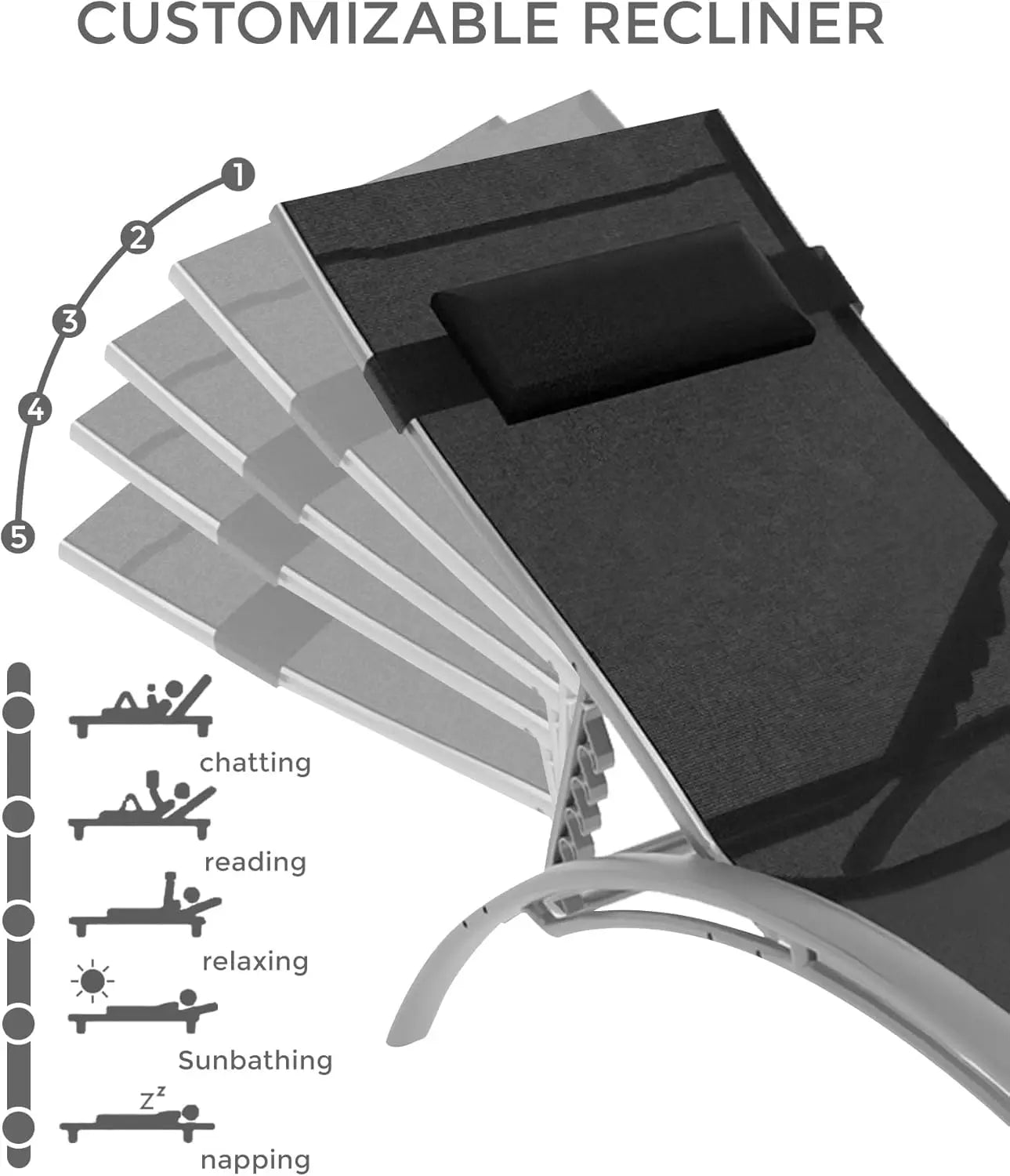 Set of 2 Outdoor Chaise Lounges