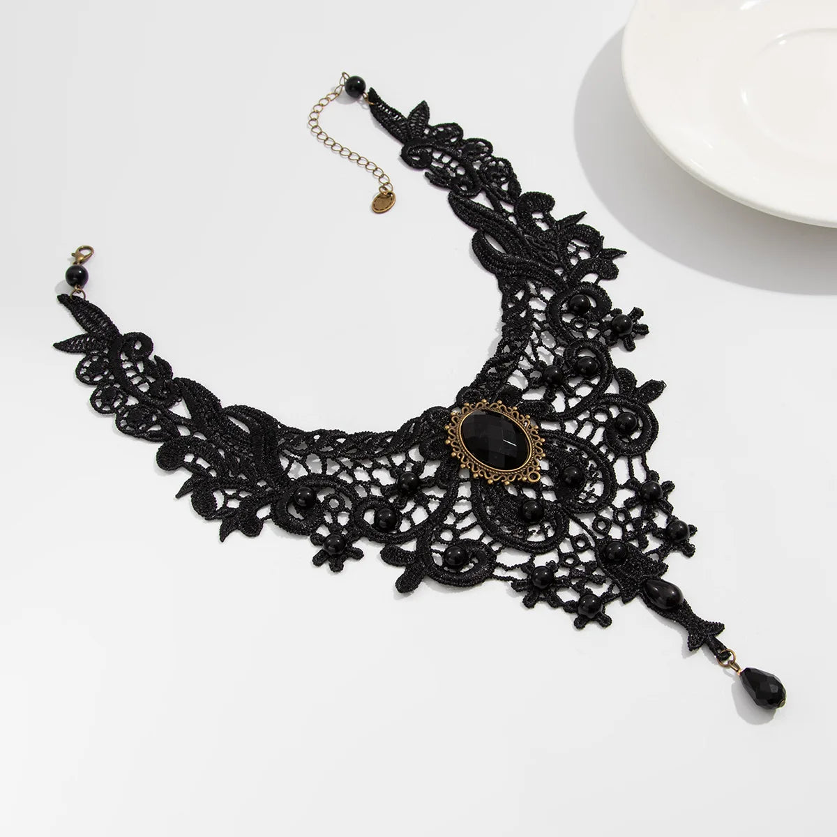 Vintage Gothic Black Lace Necklace
