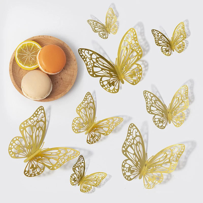 Gold 3D Butterfly Wall Decor
