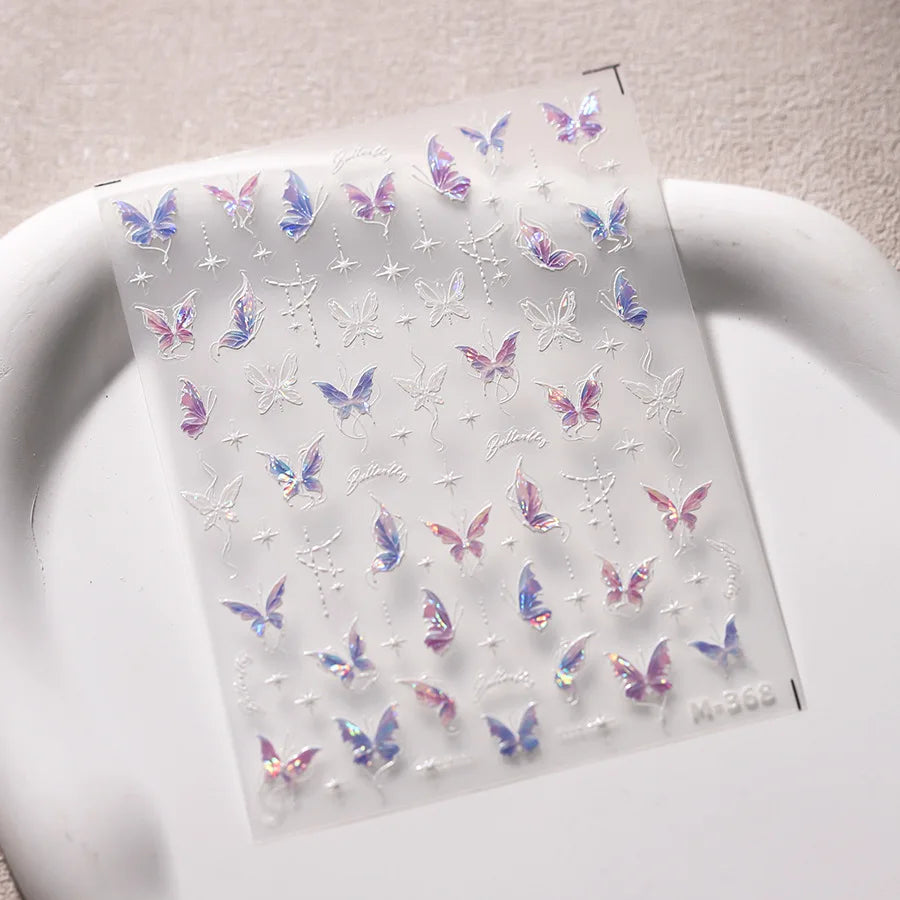 5D Spider Web Nail Sticker