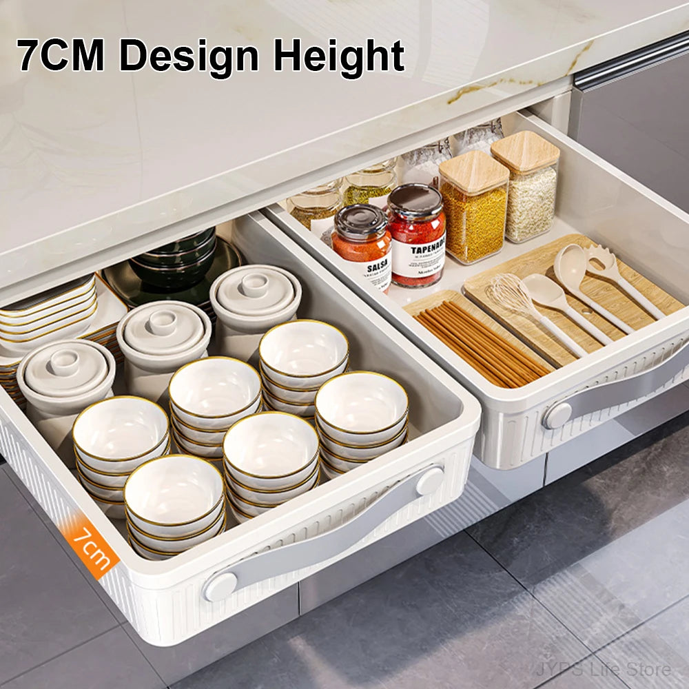 2PCS Sliding Kitchen Shelf Organizer