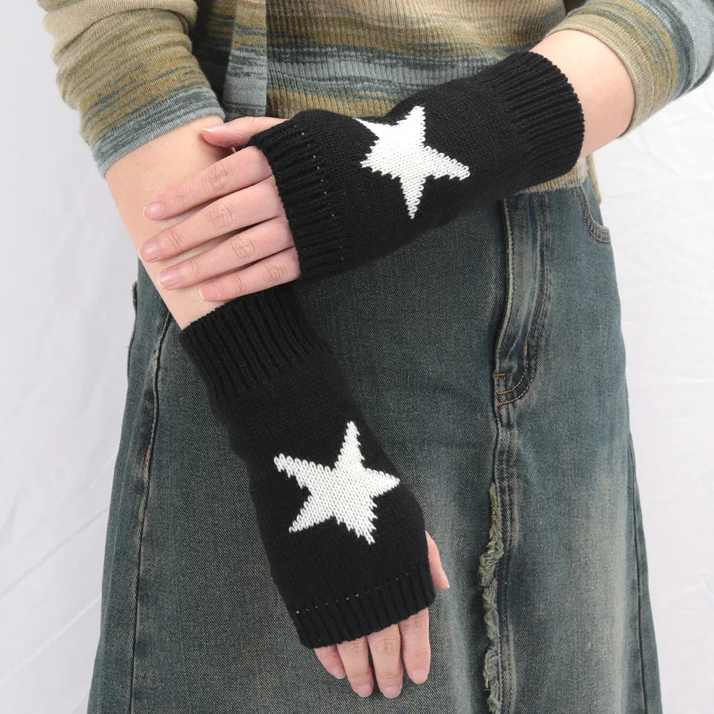 YOSEMZBA Women’s Knitted Fingerless Gloves