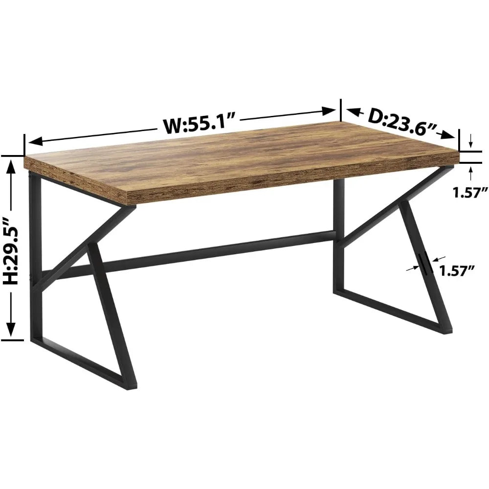 CHENGWEI Rustic Industrial Home Office Desk