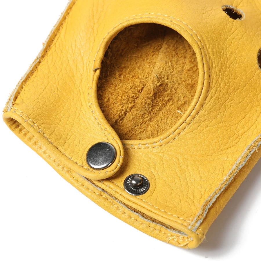 Men’s Fingerless Leather Gloves