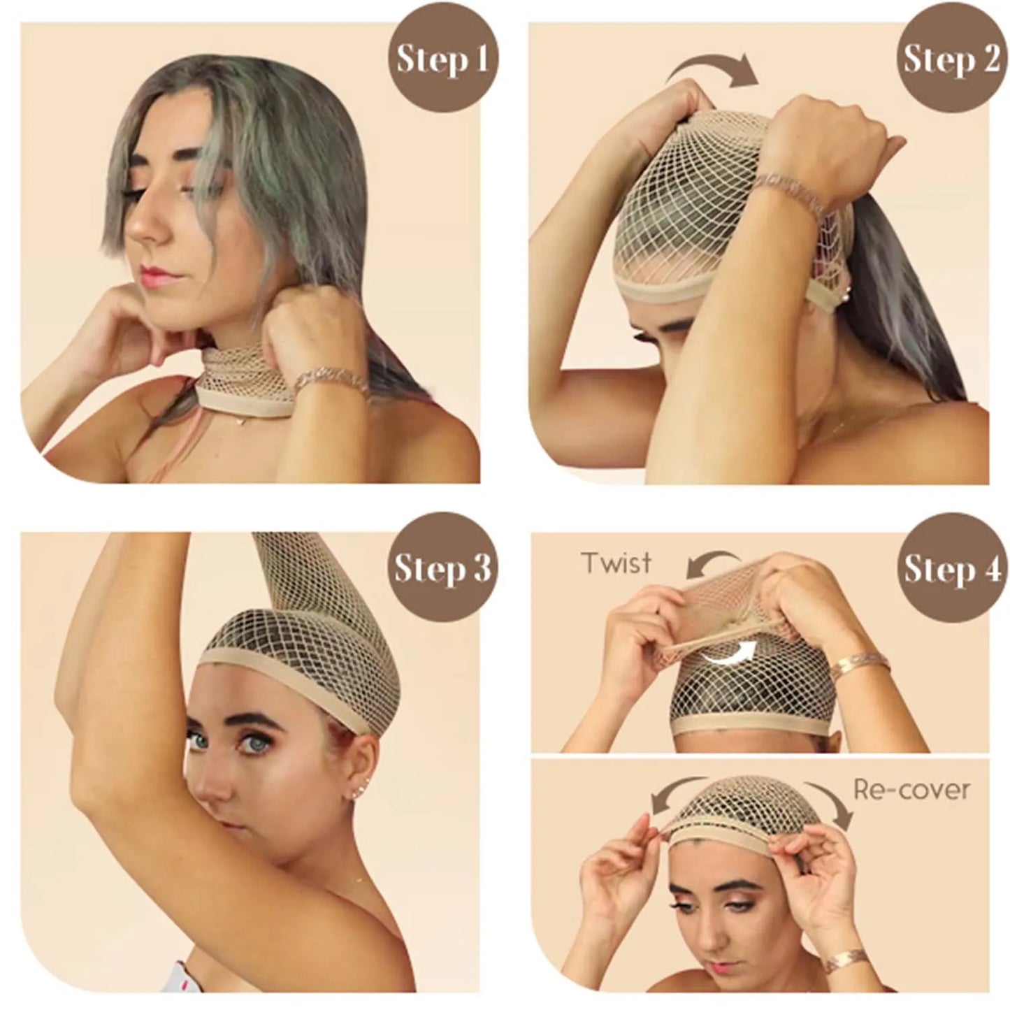 Stretchable Mesh Wig Cap Set