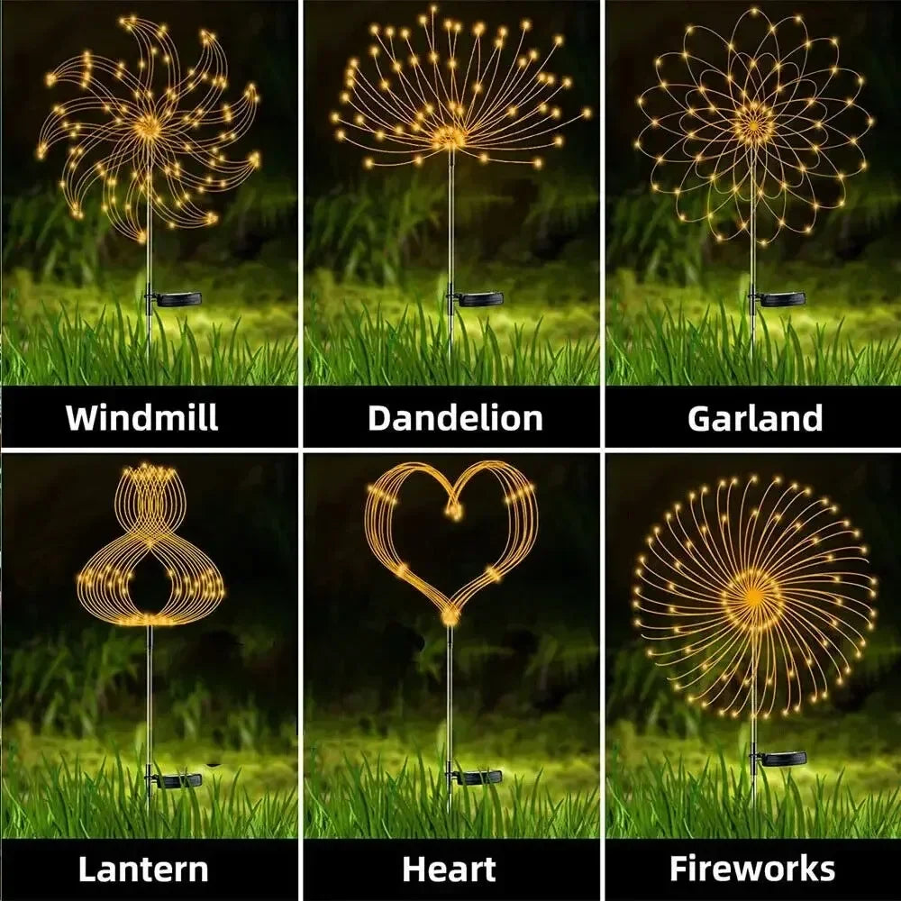 GCTECHING Solar Firework Garden Lights