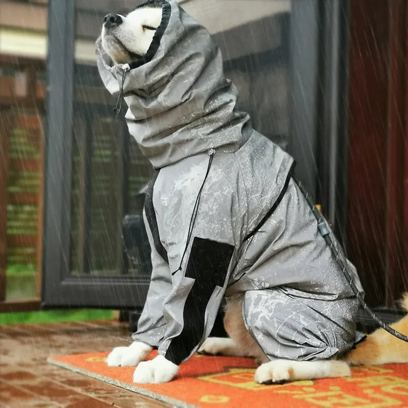 Reflective Waterproof Dog Raincoat