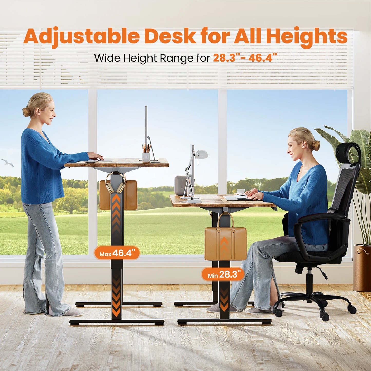 JHK 63x24" Electric Standing Desk
