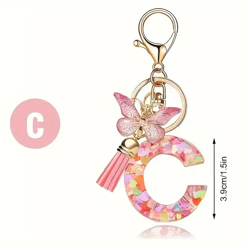 A-Z Letter Metal Keychain