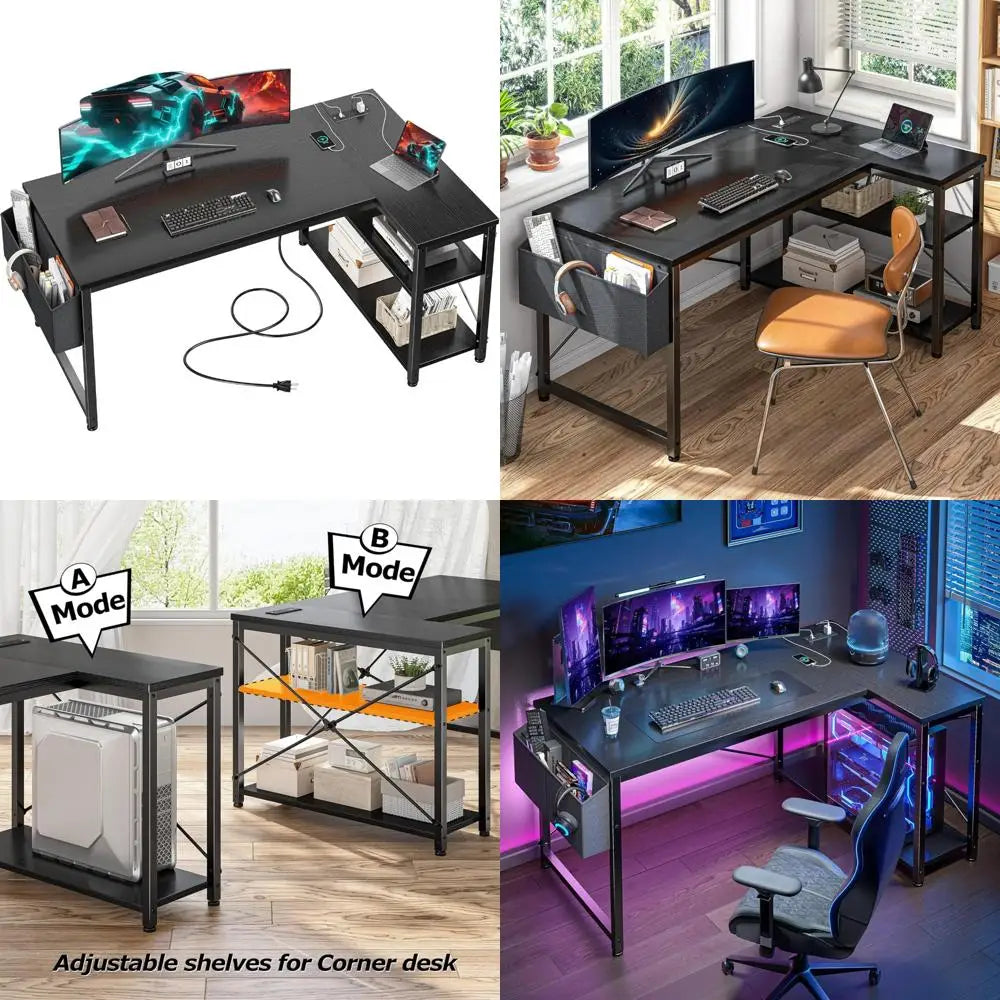 40-Inch L-Shaped Computer Desk