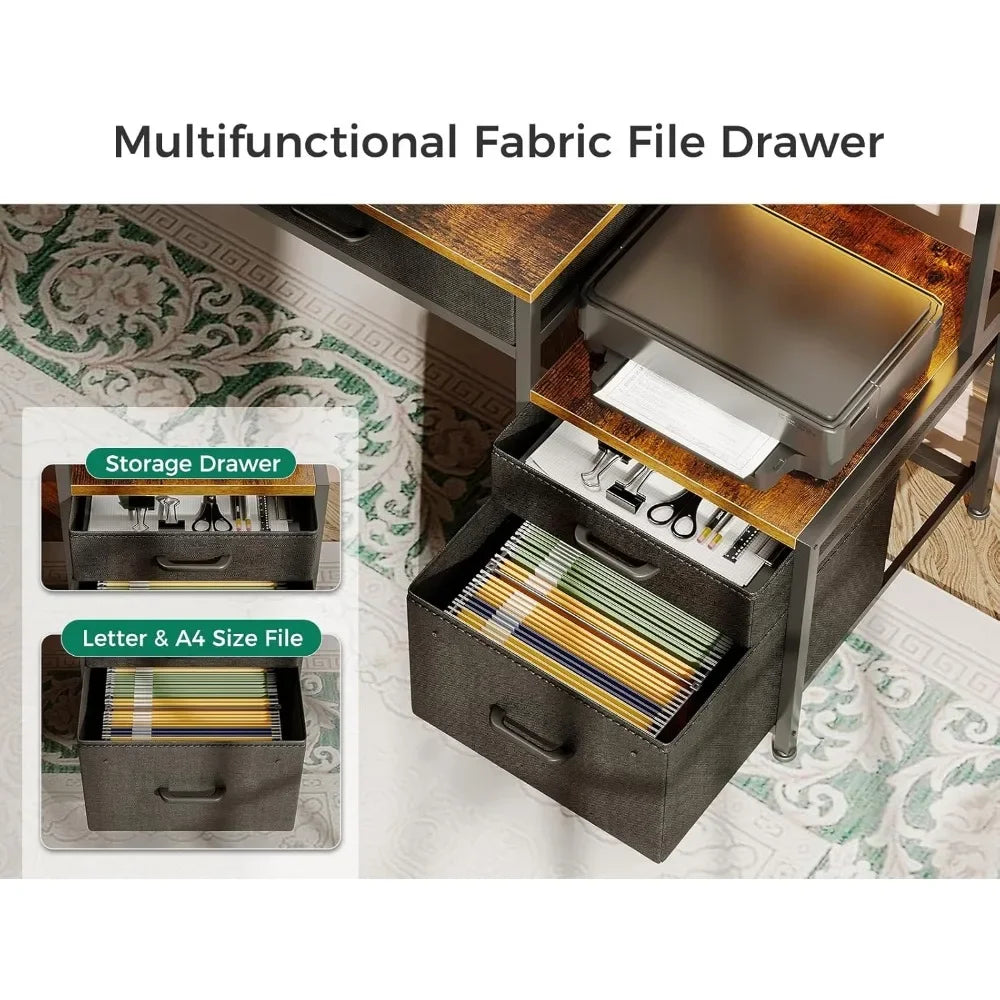 ANGDUO 48-Inch Reversible Computer Desk