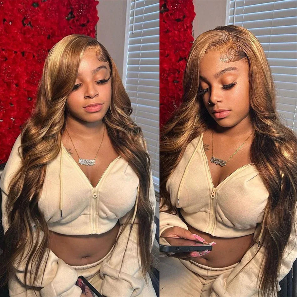 Honey Blonde Body Wave Wig