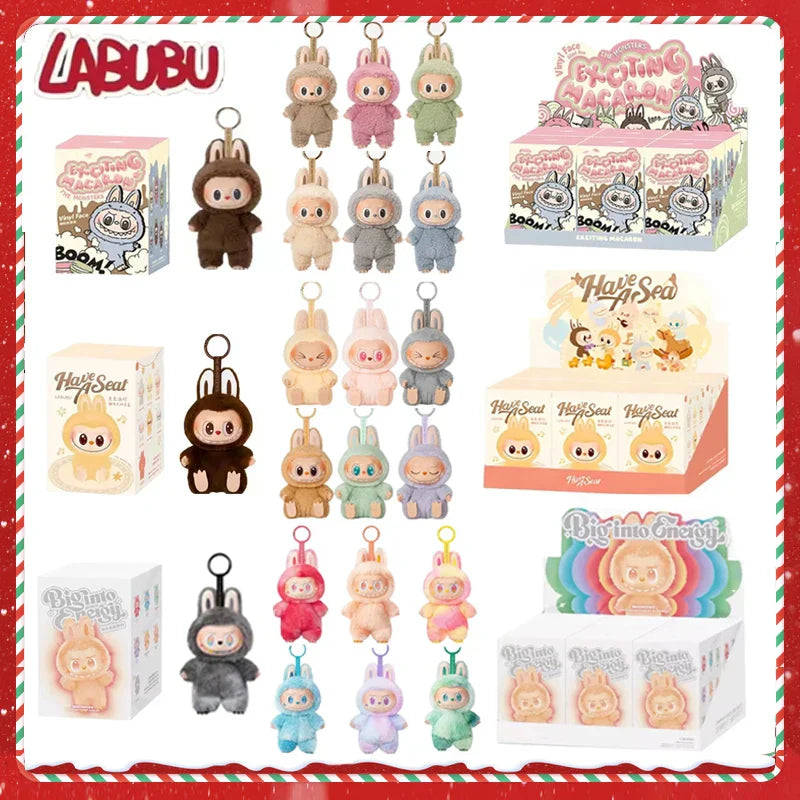 For Labubu Heartbeat Macaron Face Blind Box Figurine