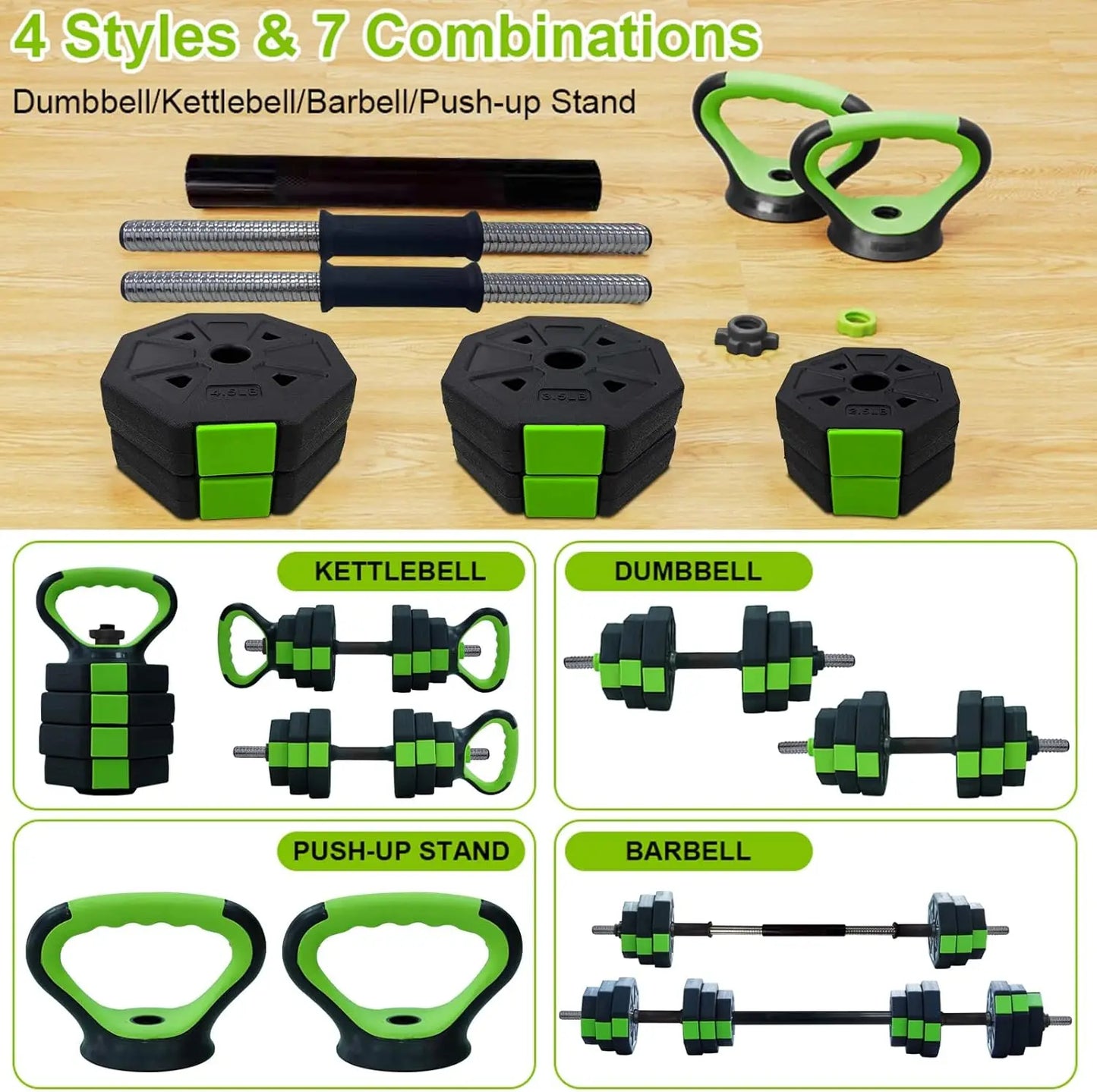 4-in-1 Adjustable Dumbbell Set