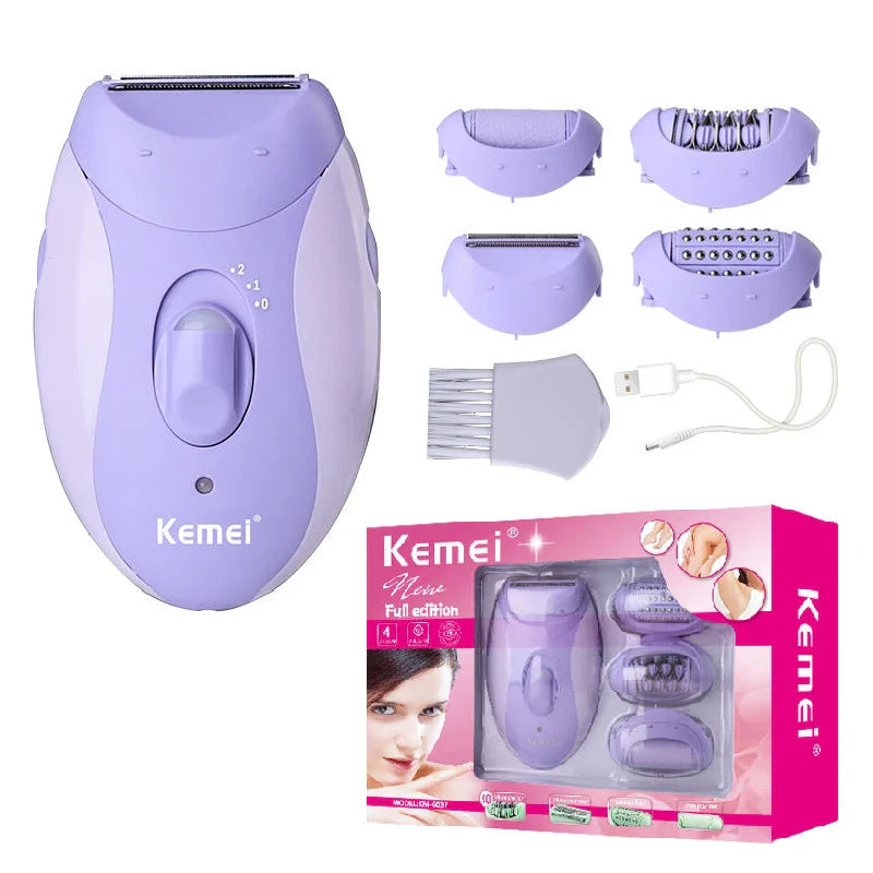 Kemei 4-In-1 Women Epilator Shaver